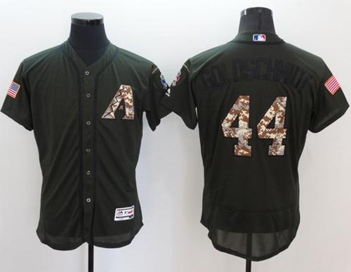 Diamondbacks #44 Paul Goldschmidt Green Flexbase Authentic Collection Salute to Service Stitched MLB Jersey